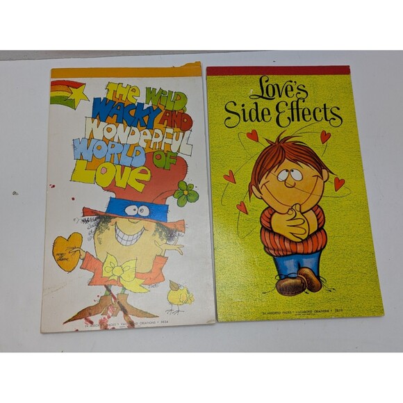 Paula Presents Stationary Pads Set Of 2 Vintage Notepad Stationary 70s Kitsch - Picture 1 of 14